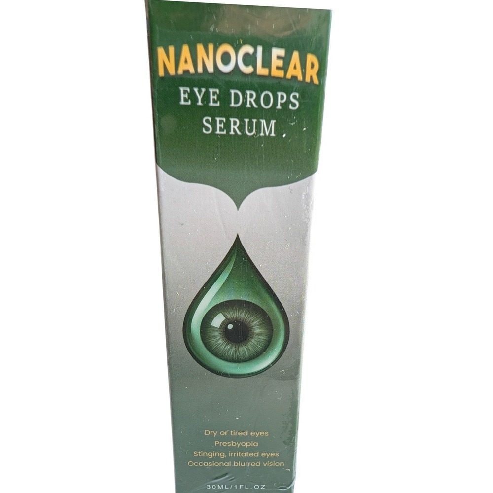 NanoClear Eye Drops Serum 30ml Dry Tired Eyes Presbyopia Relief Cooling Formula